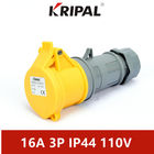 16 Amp 110V IP44 वाटरप्रूफ सिंगल फेज कनेक्टर IEC Standard