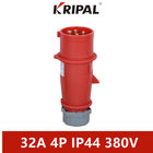 IP44 उच्च गुणवत्ता वाले औद्योगिक चरण इन्वर्टर प्लग 32A 4 पोल 380V