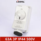 IP44 63A 3P सिंगल फेज IEC इंटरलॉक इलेक्ट्रिकल स्विच सॉकेट