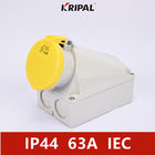 IP44 4P 63Amp इंडस्ट्रियल पावर सॉकेट वॉल माउंटेड आईईसी मानक