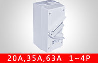 आईपी ​​66 चार ध्रुव ट्रिपल ध्रुव Weatherproof Isolator स्विच / आउटडोर प्लग सॉकेट