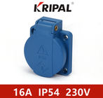 औद्योगिक अतिरिक्त सॉकेट के लिए IP54 16 Amp ब्लू जर्मन मानक