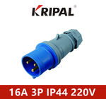 IP44 औद्योगिक विद्युत प्लग 16A 220V एकल चरण IEC मानक