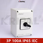 3P 100A IP65 230-440V वाटरप्रूफ चेंजओवर स्विच IEC मानक