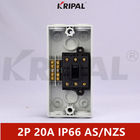 IP66 2P 20A 440V वॉटरप्रूफ आइसोलेटिंग स्विच ऑस्ट्रेलियाई मानक