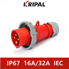 IP67 220V तीन चरण औद्योगिक प्लग सॉकेट डस्टप्रूफ आईईसी मानक