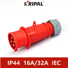 IP44 16A 220V तीन चरण पनरोक औद्योगिक प्लग IEC मानक