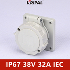 48V 32A IP67 3P लो वोल्टेज पैनल माउंटेड सॉकेट IEC स्टैंडर्ड: