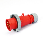 लाल IP67 16A 5 पोल औद्योगिक इंटरलॉक स्विच सॉकेट और प्लग