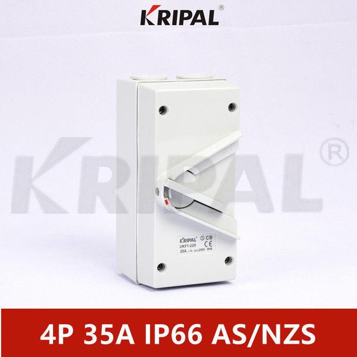 लो-वोल्टेज वेदरप्रूफ आइसोलेटर स्विच 35A 4P IP66 IEC मानक